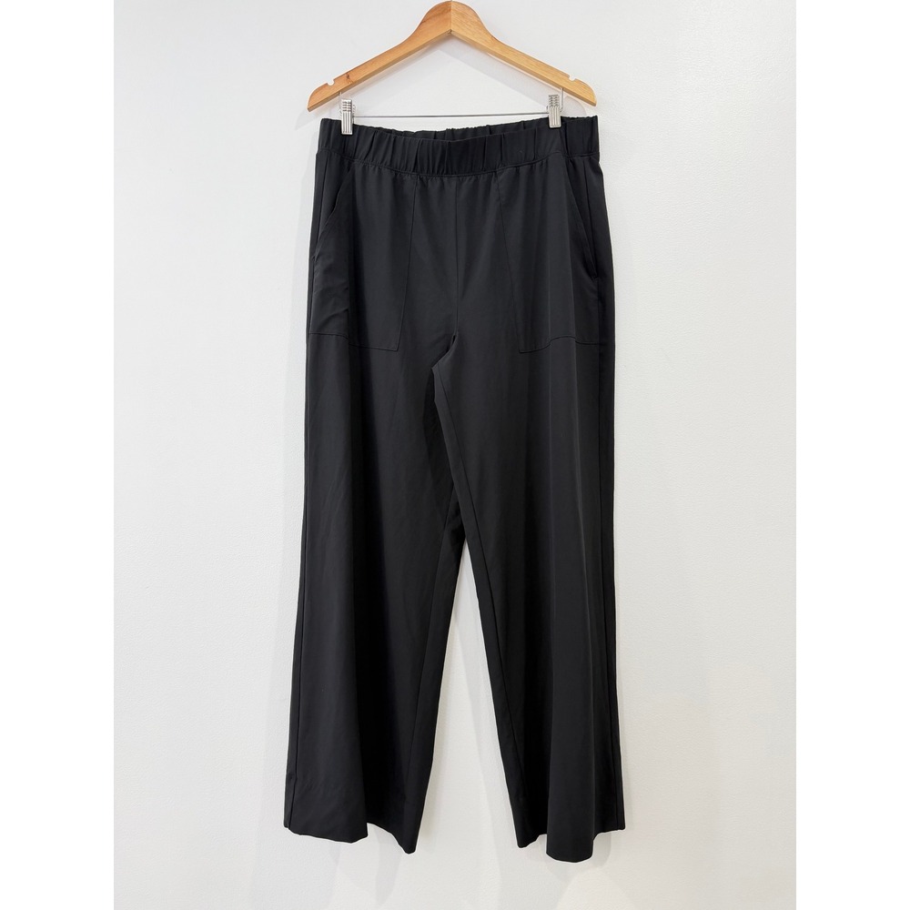 Beyond Yoga Womens XL‎ Easy Wide Leg Pants Black Elastic Waist Pockets Lounge - Picture 2 of 7